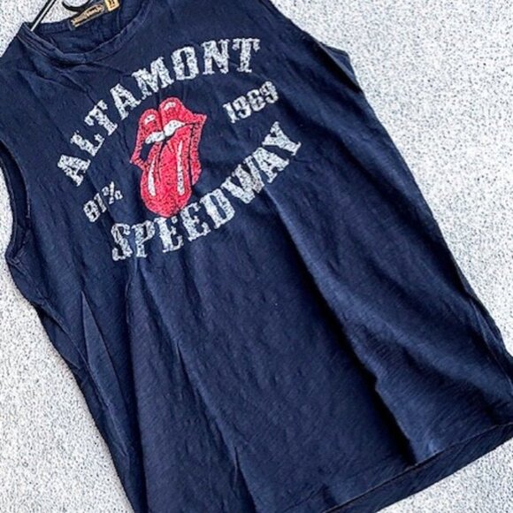 Johnson Motors Altamont Speedway Rolling Stones Sleeveless Medium NWOT!! - Picture 6 of 6